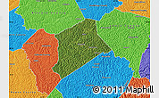 Satellite Map of Gilmer County, political outside