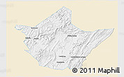 Classic Style 3D Map of Greenbrier County, single color outside