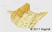 Physical 3D Map of Greenbrier County, cropped outside