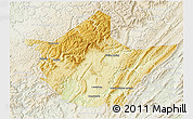 Physical 3D Map of Greenbrier County, lighten