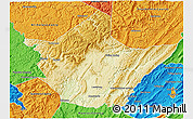 Physical 3D Map of Greenbrier County, political outside