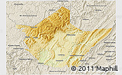 Physical 3D Map of Greenbrier County, shaded relief outside