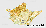 Physical 3D Map of Greenbrier County, single color outside