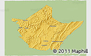 Savanna Style 3D Map of Greenbrier County, single color outside