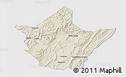 Shaded Relief 3D Map of Greenbrier County, cropped outside