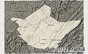 Shaded Relief 3D Map of Greenbrier County, darken