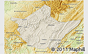 Shaded Relief 3D Map of Greenbrier County, physical outside