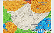 Shaded Relief 3D Map of Greenbrier County, political outside