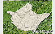 Shaded Relief 3D Map of Greenbrier County, satellite outside