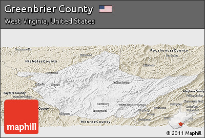 Classic Style Panoramic Map of Greenbrier County