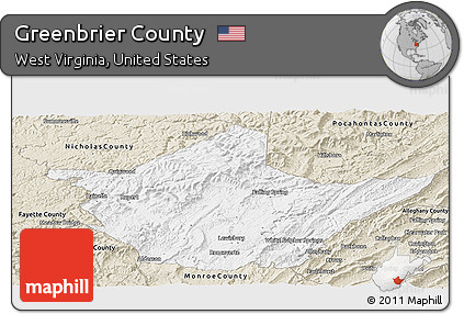 Classic Style Panoramic Map of Greenbrier County