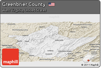 Classic Style Panoramic Map of Greenbrier County