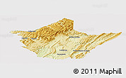 Physical Panoramic Map of Greenbrier County, cropped outside