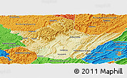 Physical Panoramic Map of Greenbrier County, political outside