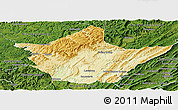 Physical Panoramic Map of Greenbrier County, satellite outside