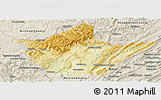 Physical Panoramic Map of Greenbrier County, shaded relief outside