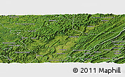 Satellite Panoramic Map of Greenbrier County
