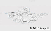 Silver Style Panoramic Map of Greenbrier County, single color outside