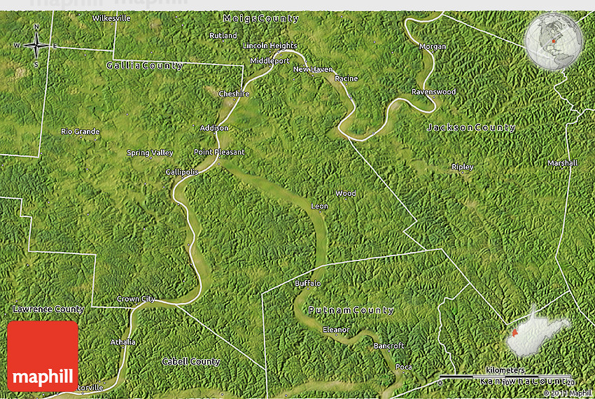 Mason County West Virginia Map United States Map