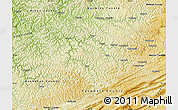 Physical Map of McDowell County