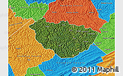 Satellite Map of McDowell County, political outside