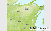 Physical 3D Map of Wisconsin