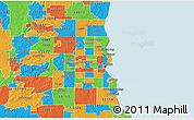 Political 3D Map of ZIP code 53206