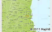Physical Map of ZIP code 53216
