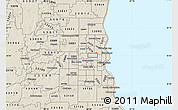 Shaded Relief Map of ZIP code 53216