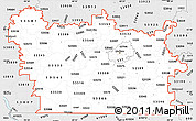 Silver Style Simple Map of ZIP codes starting with 535