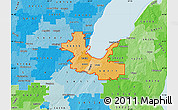 Political Shades Map of ZIP codes starting with 543