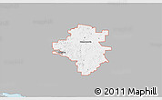 Gray 3D Map of ZIP code 54751, single color outside