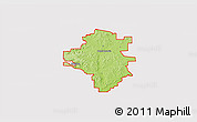 Physical 3D Map of ZIP code 54751, cropped outside