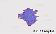 Political 3D Map of ZIP code 54751, cropped outside