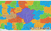Political 3D Map of ZIP code 54751
