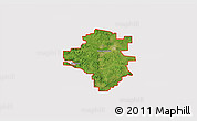 Satellite 3D Map of ZIP code 54751, cropped outside