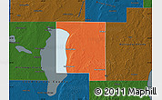 Political Map of Calumet County, darken