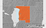 Political Map of Calumet County, desaturated