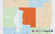 Political Map of Calumet County, lighten