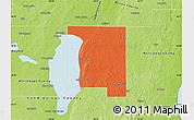 Political Map of Calumet County, physical outside