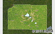 Satellite Map of Dane County, darken