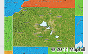 Satellite Map of Dane County, political outside