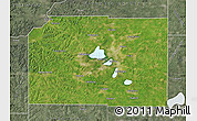Satellite Map of Dane County, semi-desaturated