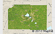 Satellite Map of Dane County, shaded relief outside