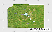 Satellite Map of Dane County, single color outside
