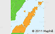 Political Simple Map of Door County