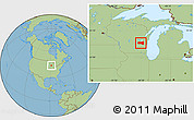 Savanna Style Location Map of Fond du Lac County