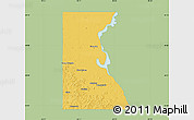 Savanna Style Map of Juneau County, single color outside