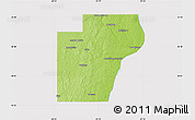 Physical Map of Manitowoc County, cropped outside