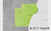 Physical Map of Manitowoc County, desaturated